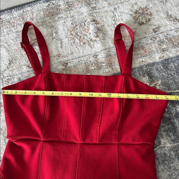 Cinq à Sept Bold Red Dakota Midi Dress - Picture 4 of 10